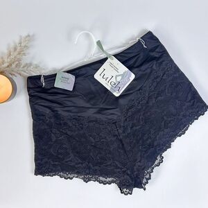 NEW Luleh Chic Essentials Boy Short Panties Lace Trim Tummy Control Size Large